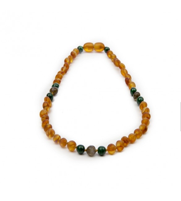 Amber teething necklace - Gemstones - Amber and gemstones for healing